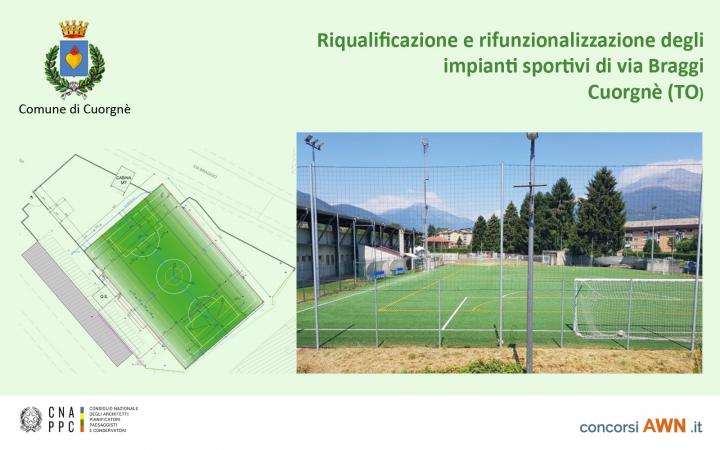 Pubblicato il concorso Riqualificazione e rifunzionalizzazione degli impianti sportivi di via Braggio a Cuorgnè sulla piattaforma concorsiawn.it