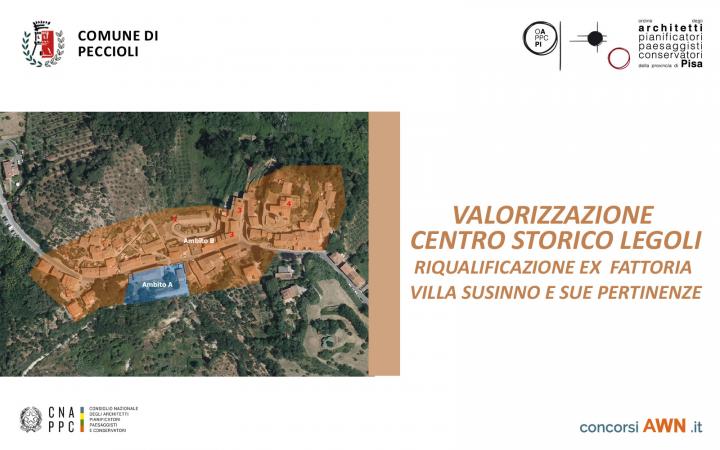Pubblicato il concorso Valorizzazione centro storico Legoli – Riqualificazione ex fattoria Villa Susinno e sue pertinenze sulla piattaforma concorsiawn.it