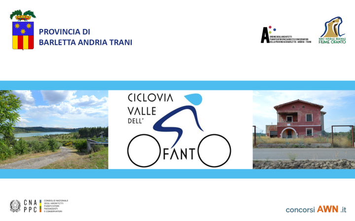 Pubblicato il concorso Realizzazione di due Alberga-bici dalle funzioni complesse a servizio della Ciclovia della Valle dell’Ofanto sulla piattaforma concorsiawn.it